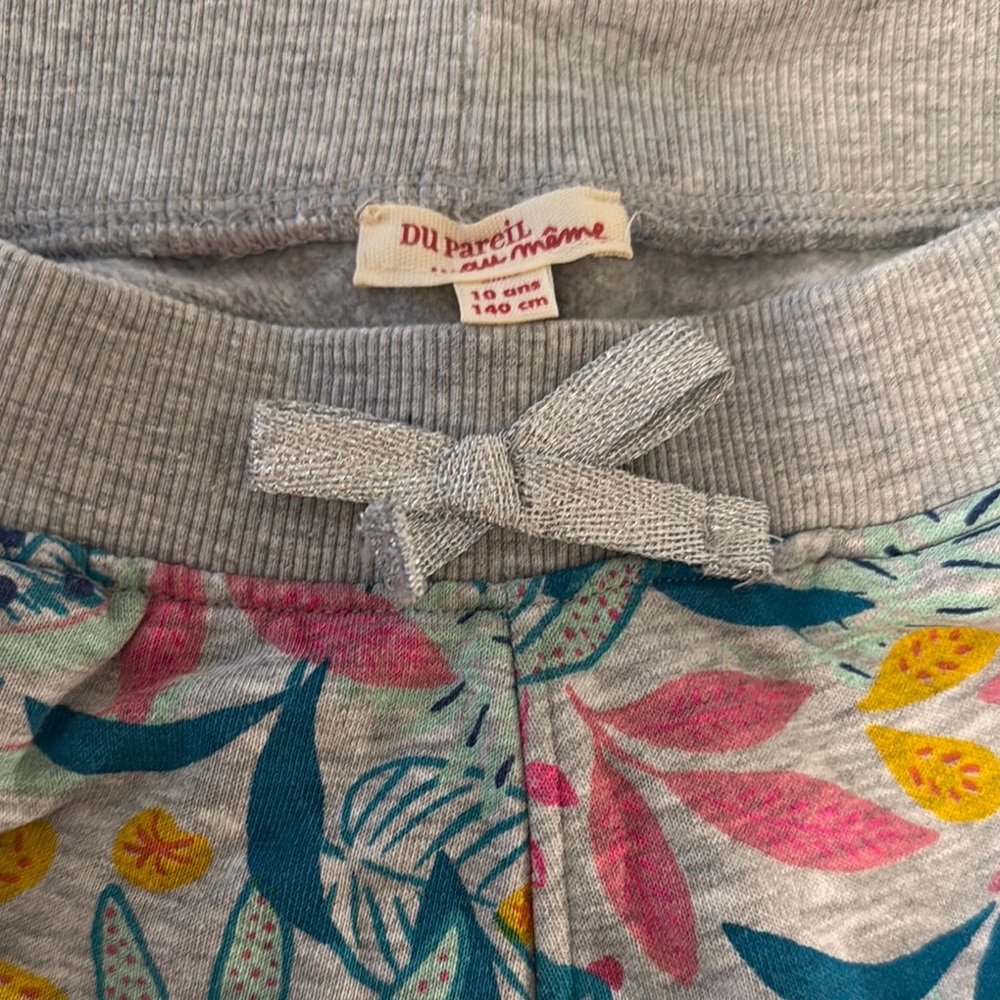 Kids Gray Floral Bottoms